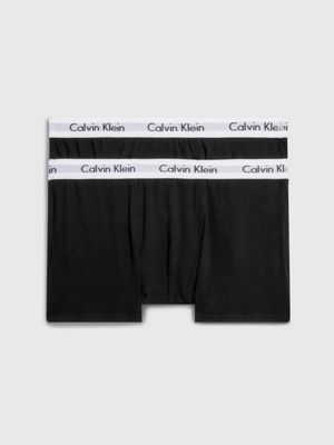 Calvin Klein Boys White & Black Logo Boxer Shorts ( 2-Pack )