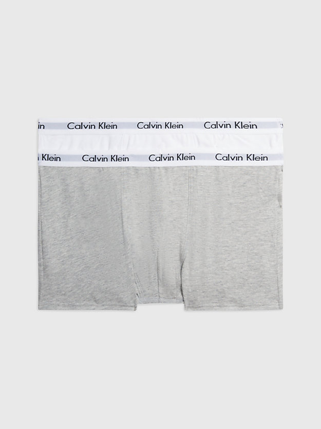 WHITE/GREY HTR 2 Pack Boys Trunks - Modern Cotton for boys CALVIN KLEIN