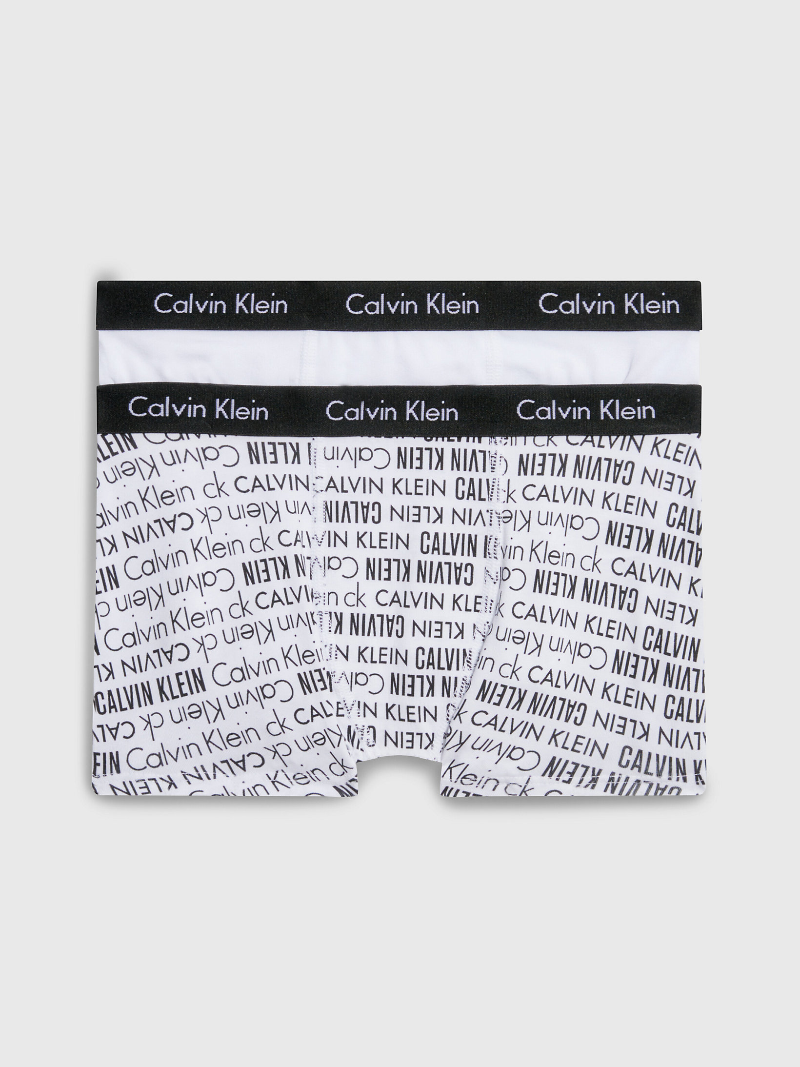 White Pr/white 2 Pack Boys Trunks - Logomania undefined boys Calvin Klein