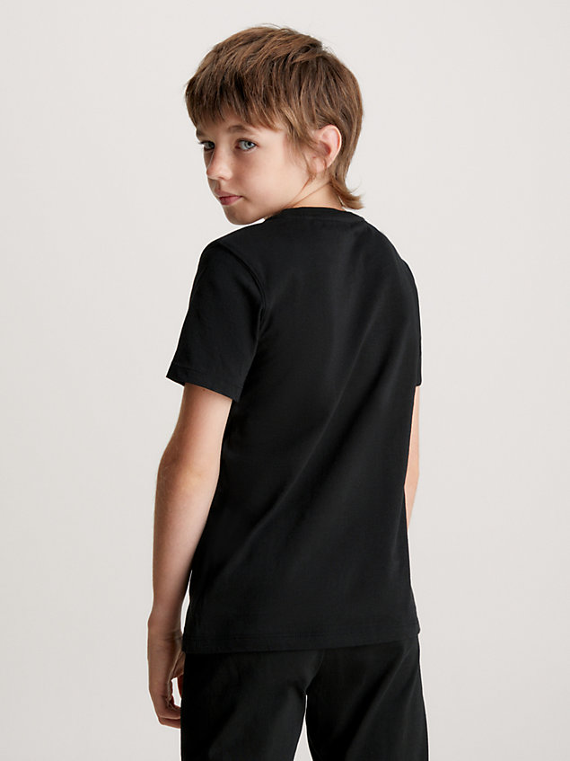 black 2er-pack lounge-t-shirt für jungen - modern cotton für boys - calvin klein