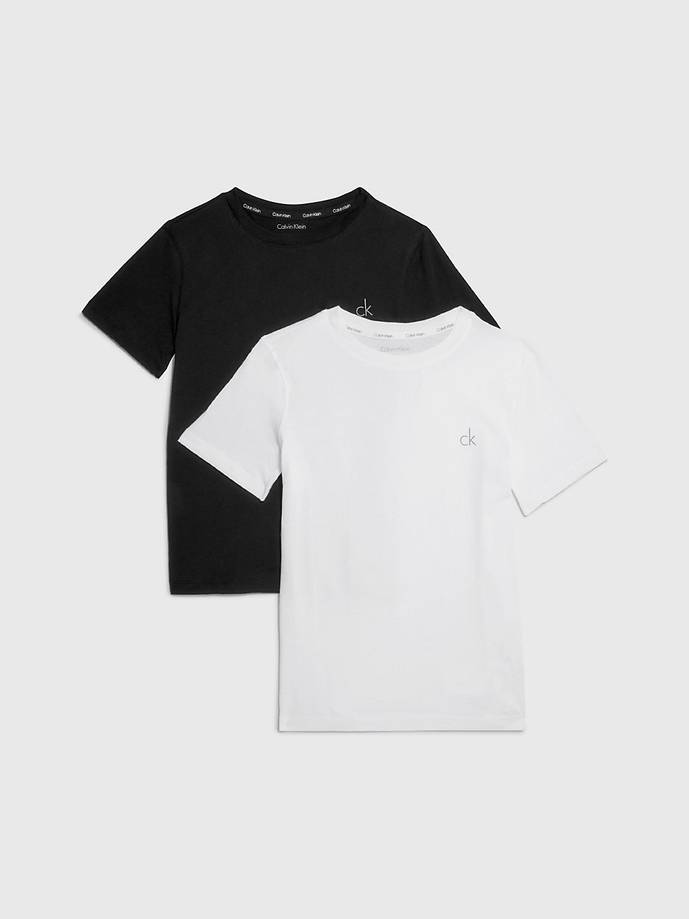 WHITE / BLACK 2 Pack Boys Lounge T-Shirts - Modern Cotton undefined boys Calvin Klein