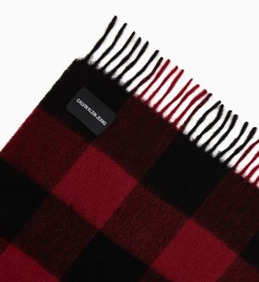 calvin klein check scarf