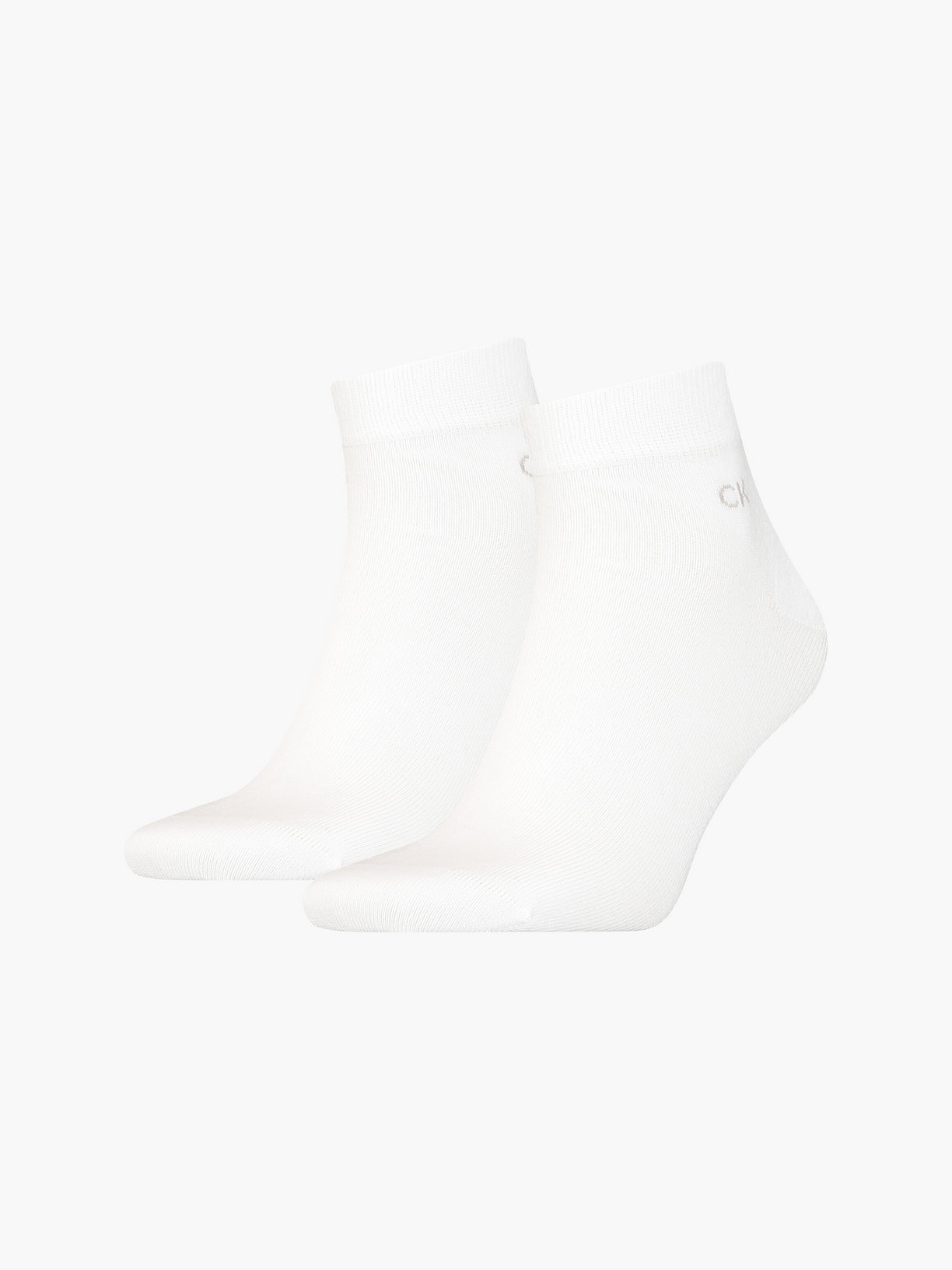 WHITE Pack de 2 pares de calcetines tobilleros de hombre CALVIN KLEIN