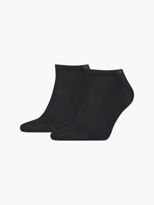 black 2 pack ankle socks for men calvin klein