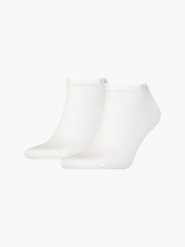 white 2 pack ankle socks for men calvin klein