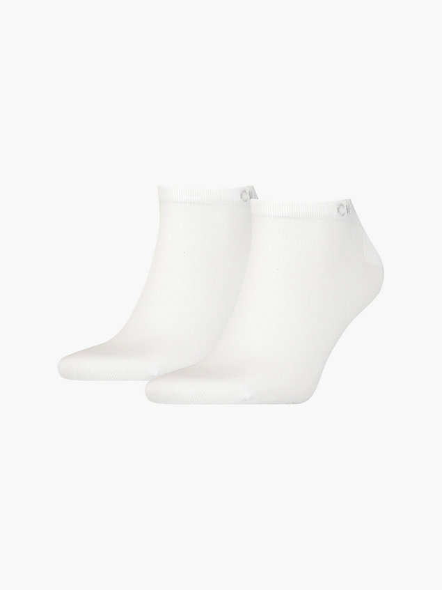 pack de 2 pares de calcetines tobilleros white de hombre calvin klein