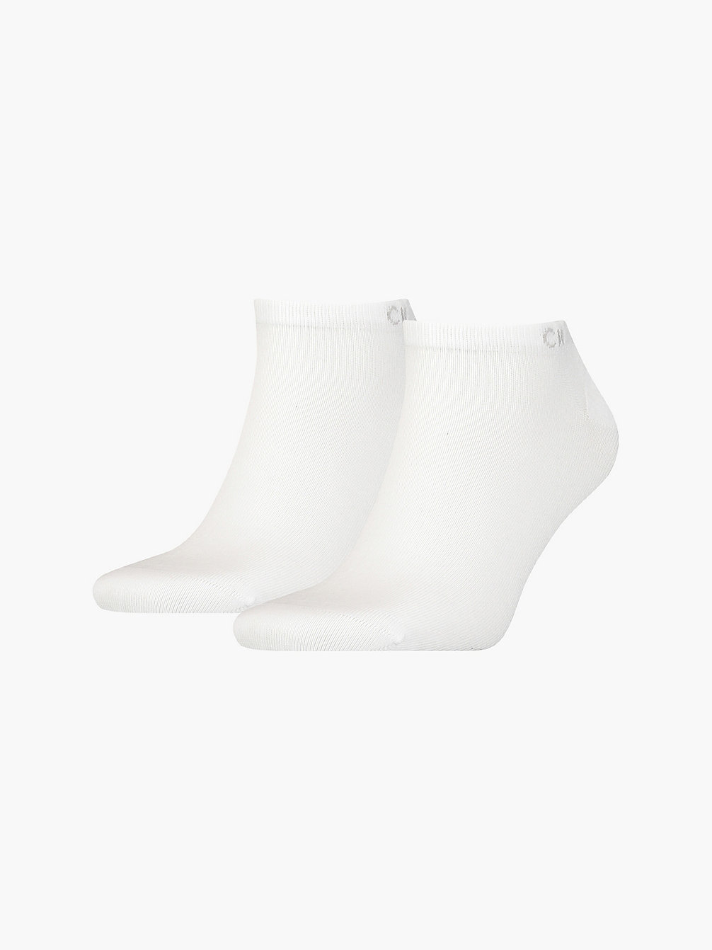 WHITE 2 Pack Invisible Socks undefined men Calvin Klein