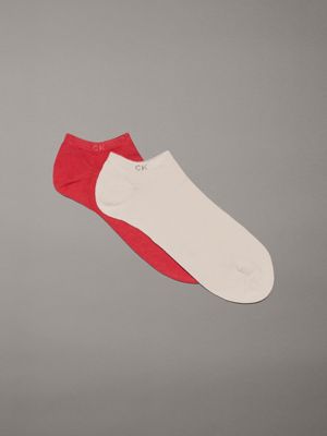 red 2er-pack knöchelsocken für herren - calvin klein