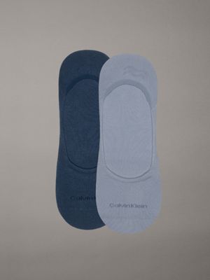 blue 2 pack invisible socks for men calvin klein