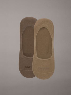 khaki 2 pack invisible socks for men calvin klein