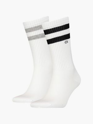 rit Verouderd Egyptische 2-pack gestreepte crew sokken Calvin Klein® | C701218711004