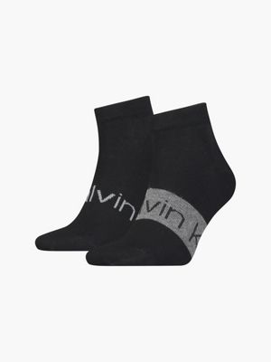 Calvin Klein Logo Ankle Socks, One Size, Pack of 6, 001 Black at John Lewis  & Partners