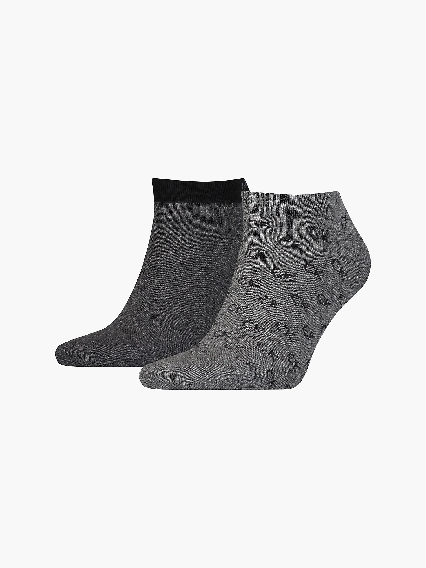 Mid Grey Melange > Комплект носков длиной по щиколотку с логотипом 2 пары > undefined женщины - Calvin Klein