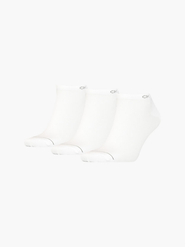 white 3 pack ankle socks for men calvin klein