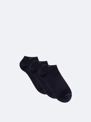 lot de 3 paires de chaussettes de cheville blue pour hommes calvin klein