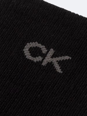lot de 3 paires de socquettes en coton peigné doux black pour hommes calvin klein