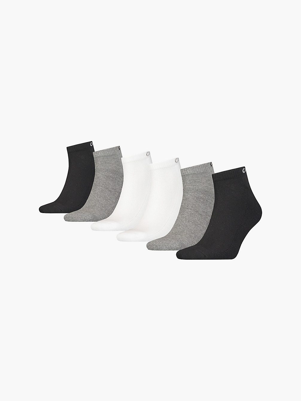 GREY COMBO 6 Pack Ankle Socks undefined men Calvin Klein