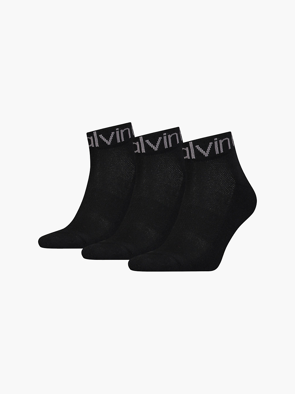 BLACK > Комплект носков длиной по щиколотку 3 пары > undefined женщины - Calvin Klein