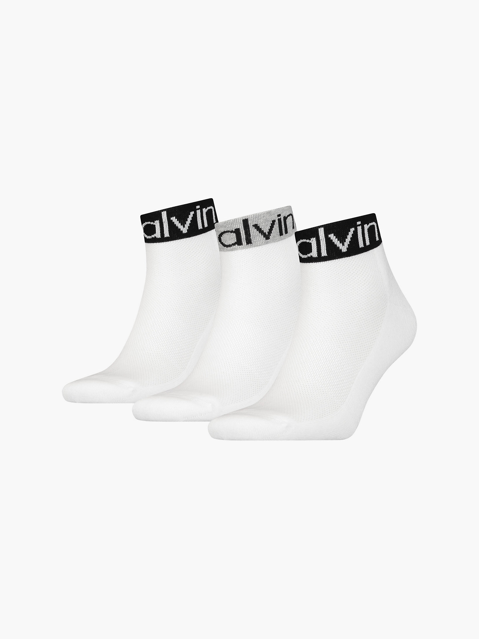 Lot De 3 Paires De Chaussettes De Cheville Avec Logo > White > undefined hommes > Calvin Klein