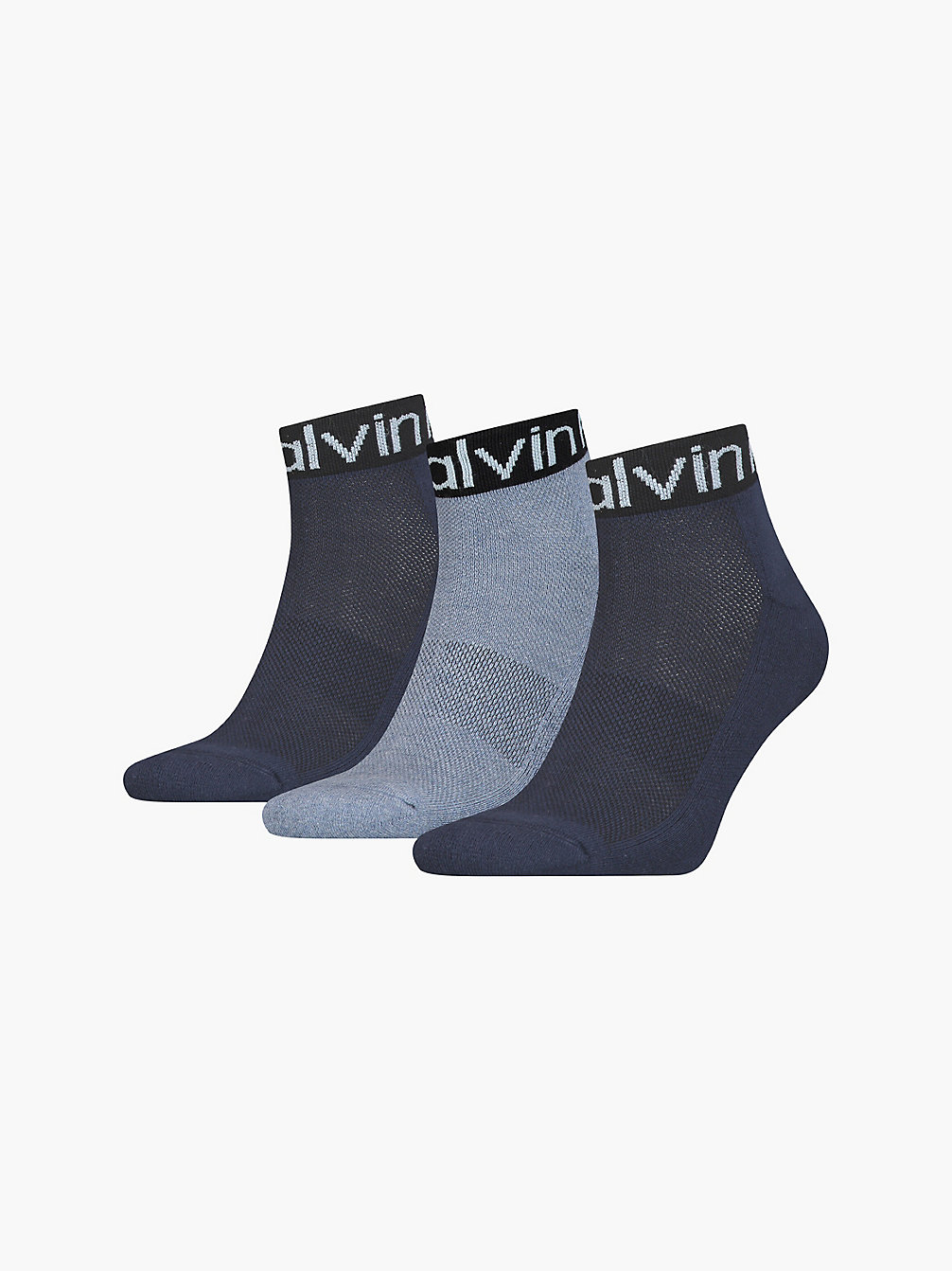 DENIM COMBO 3 Pack Logo Ankle Socks undefined men Calvin Klein