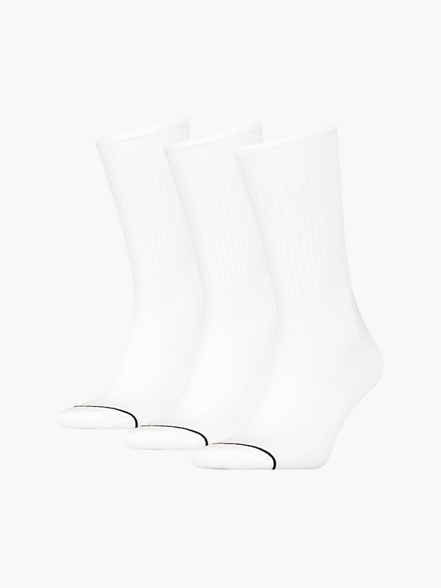 calzini a metà polpaccio in confezione da 3 white da uomini calvin klein