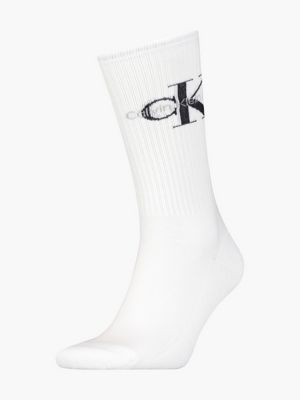 Calvin Klein Striped - White Socks (Set of 2): Packs for man brand