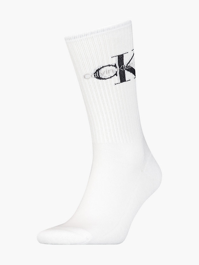 White Logo Crew Socks undefined men Calvin Klein