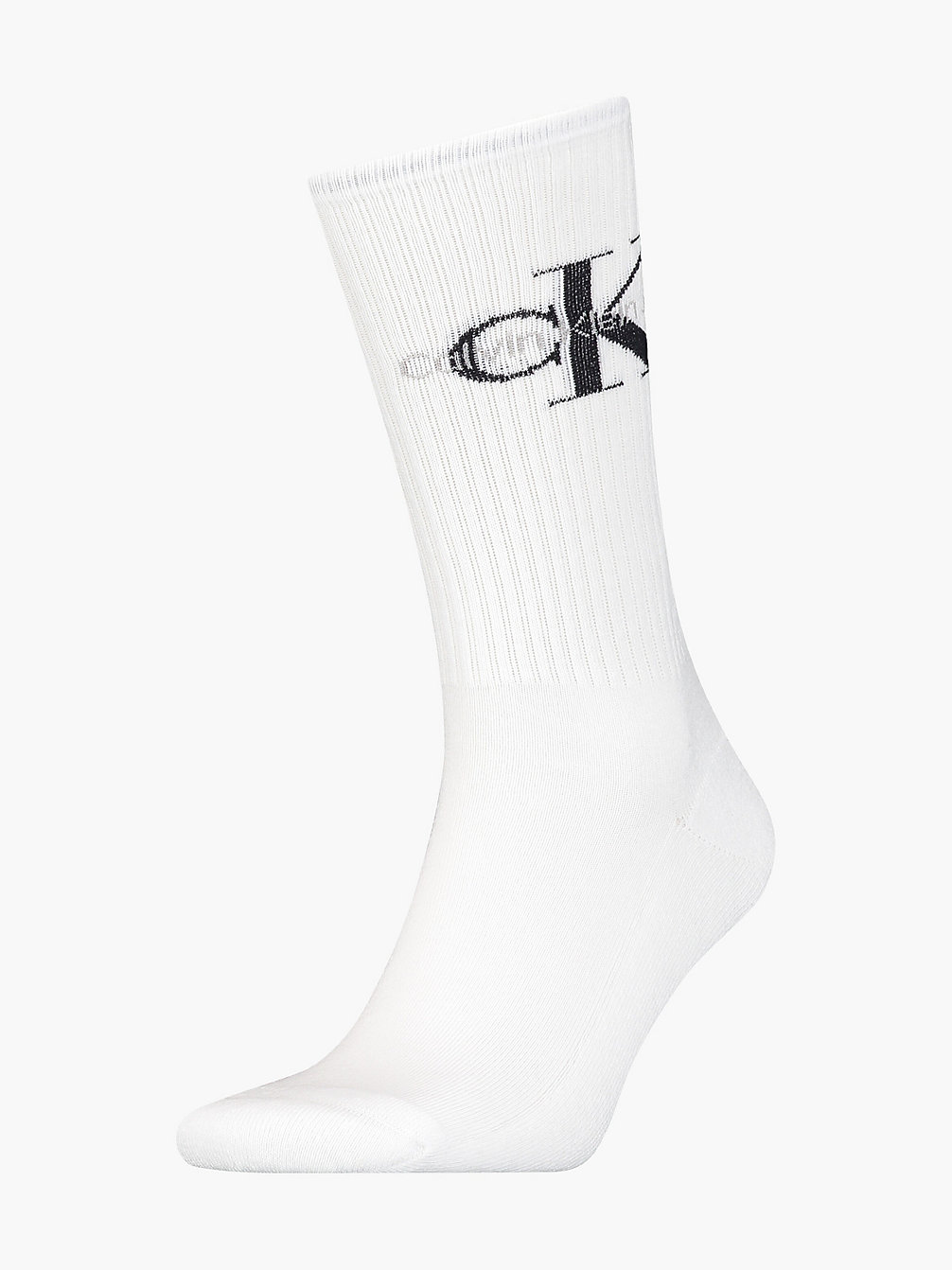 WHITE Logo Crew Socks undefined men Calvin Klein