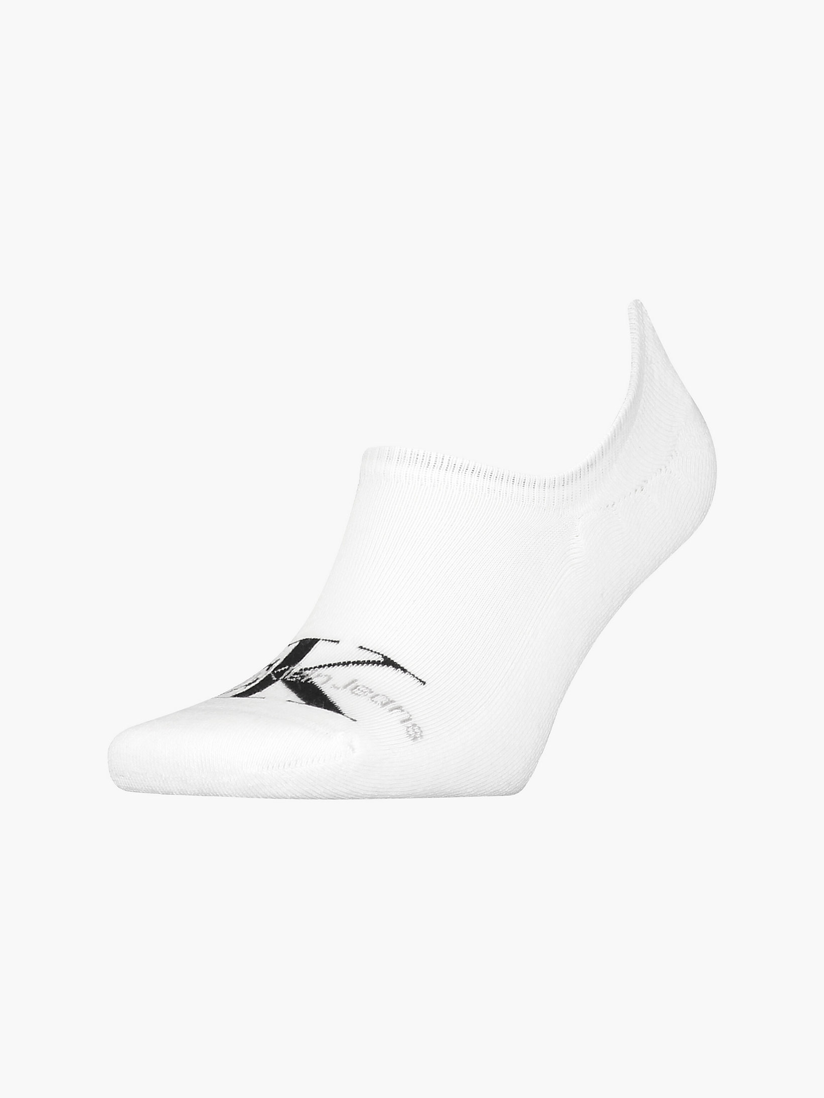 White Logo Invisible Socks undefined men Calvin Klein