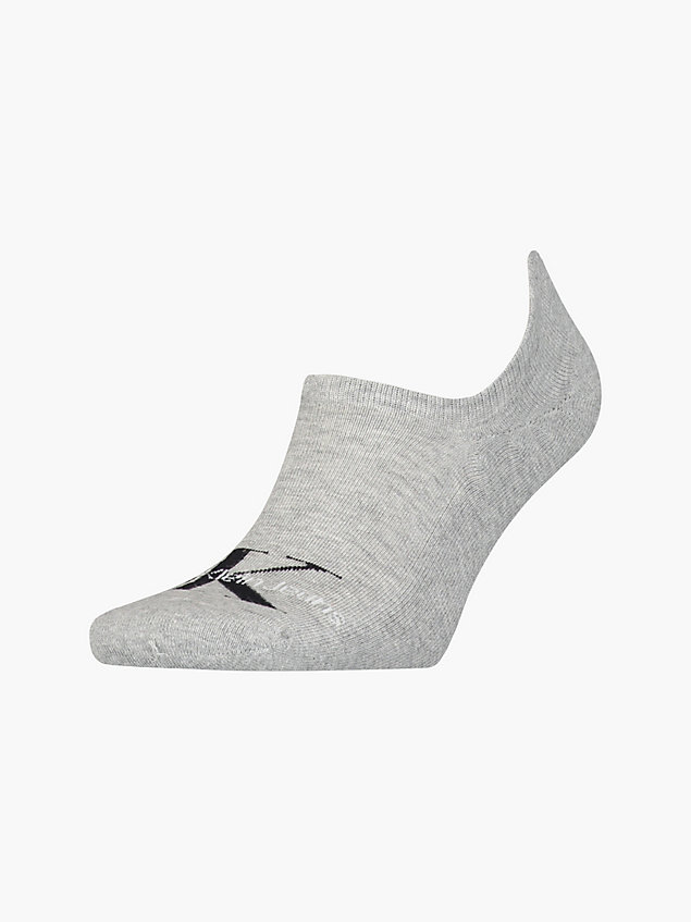 grey logo invisible socks for men calvin klein jeans