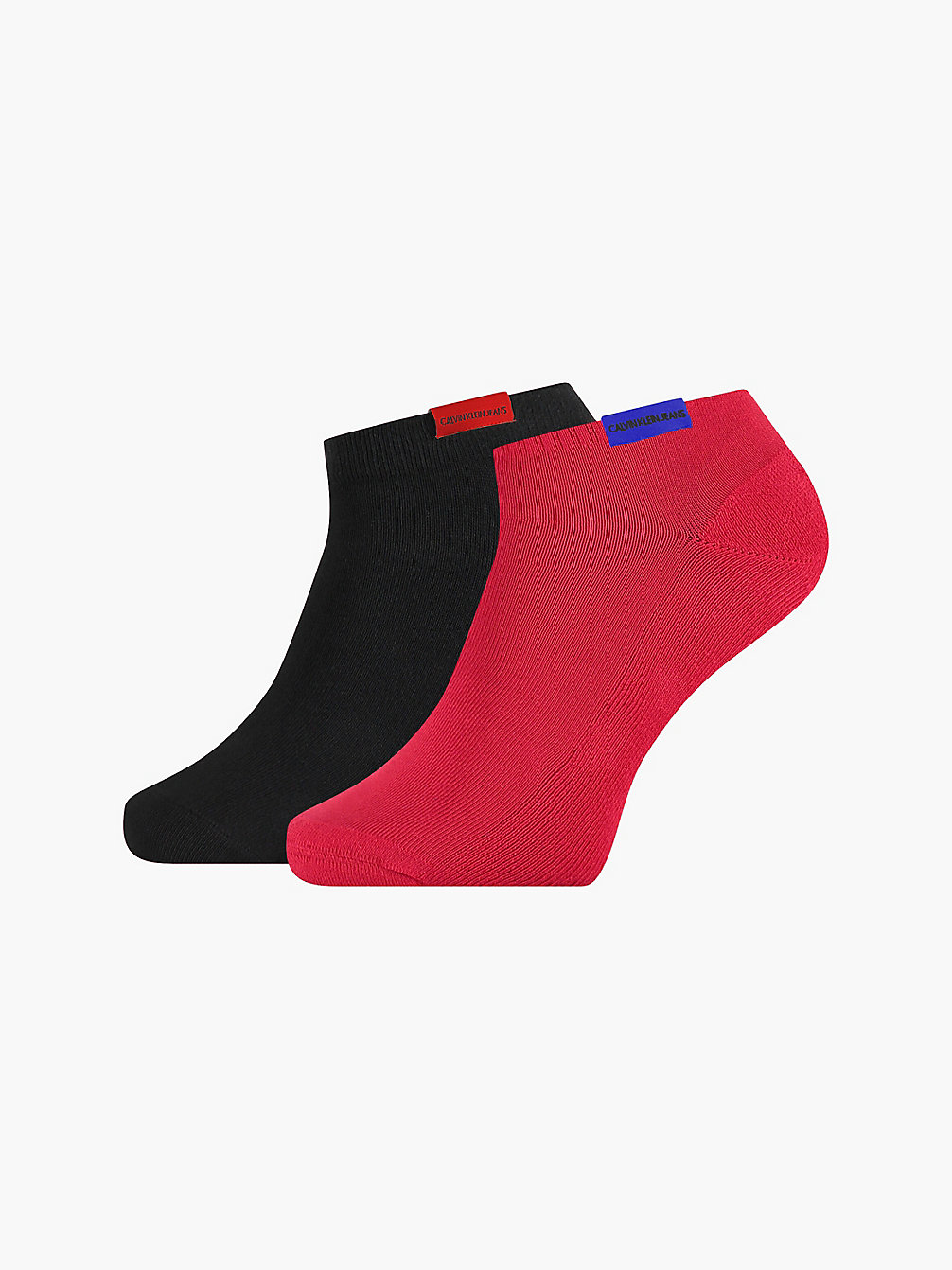 RED COMBO Lot De 2 Paires De Chaussettes De Cheville Avec Logo undefined hommes Calvin Klein