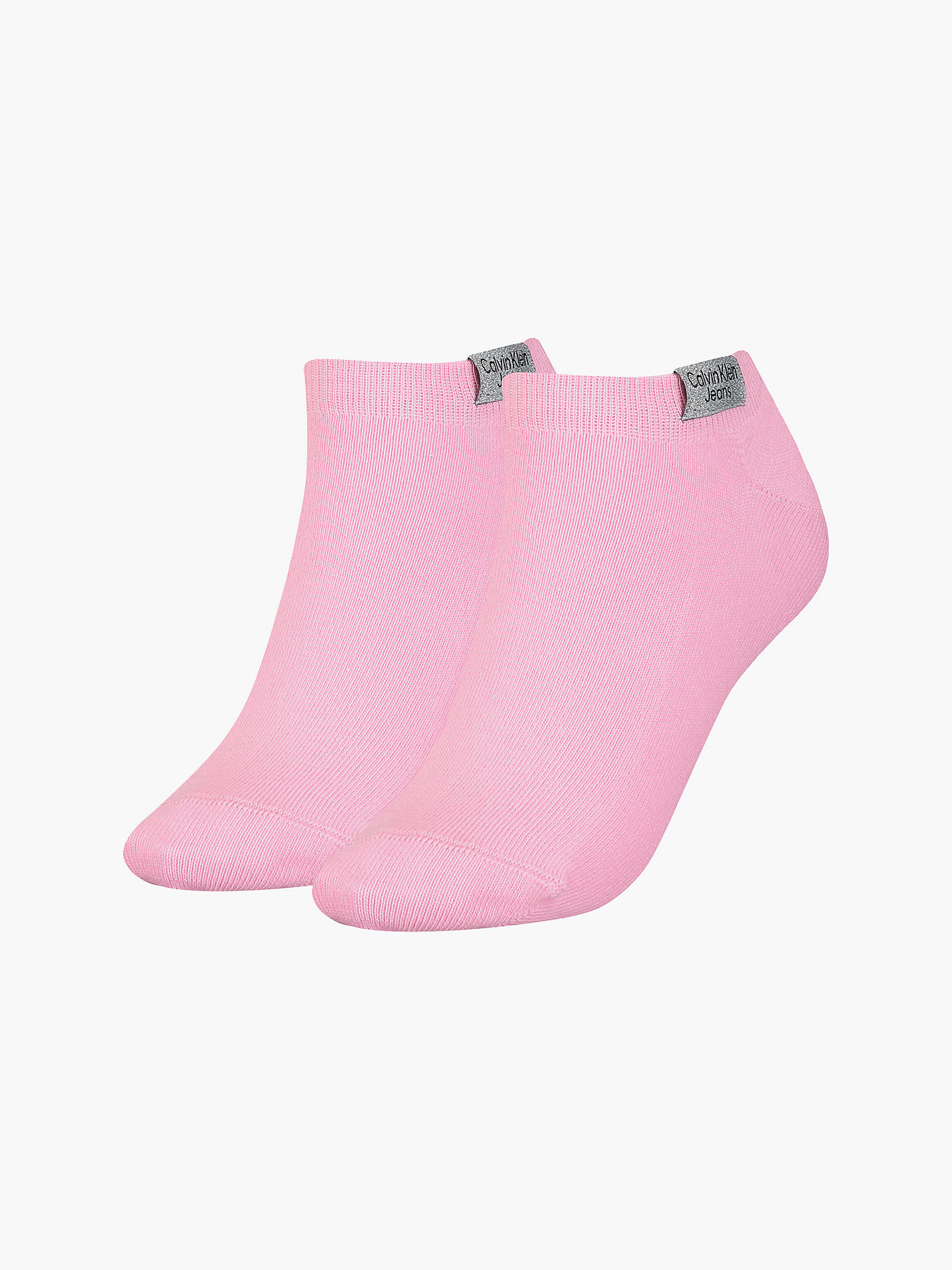 Pink 2 Pack Logo Ankle Socks undefined women Calvin Klein