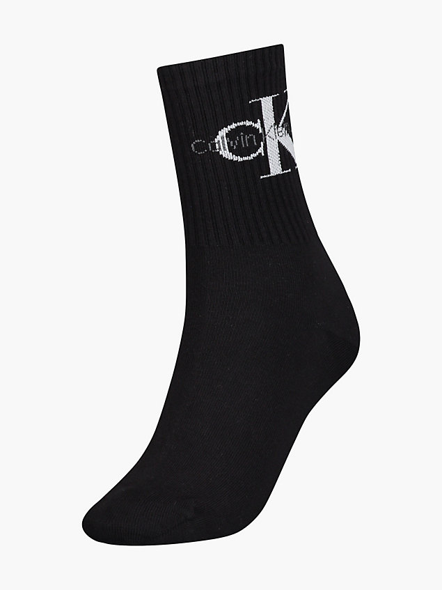 black logo crew socks for women calvin klein jeans