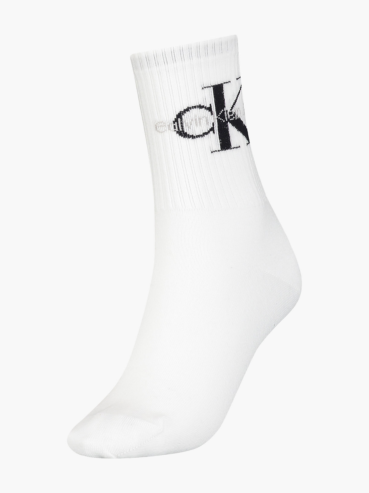 WHITE Logo Crew Socks for women CALVIN KLEIN JEANS