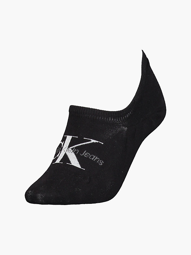 black skarpetki stopki z logo dla kobiety - calvin klein jeans