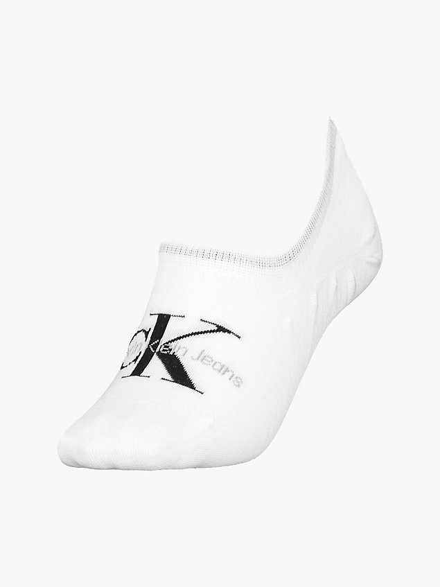 white logo invisible socks for women calvin klein jeans
