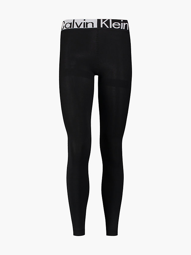 black logo-leggings für damen - calvin klein