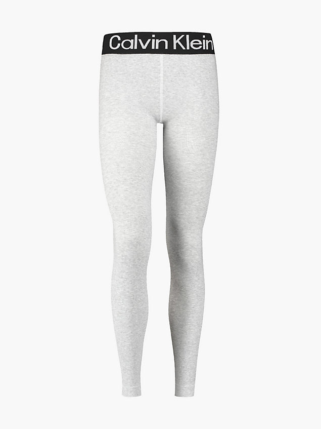 grey logo-leggings für damen - calvin klein