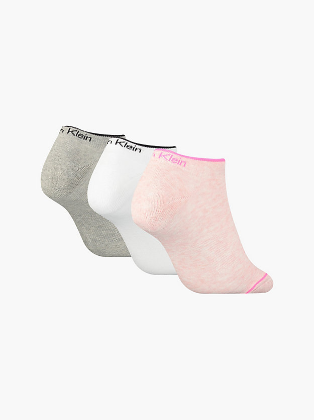 PINK COMBO 3 Pack Ankle Socks for women CALVIN KLEIN
