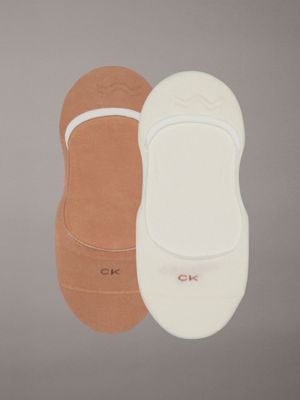 white 2 pack invisible socks for women calvin klein