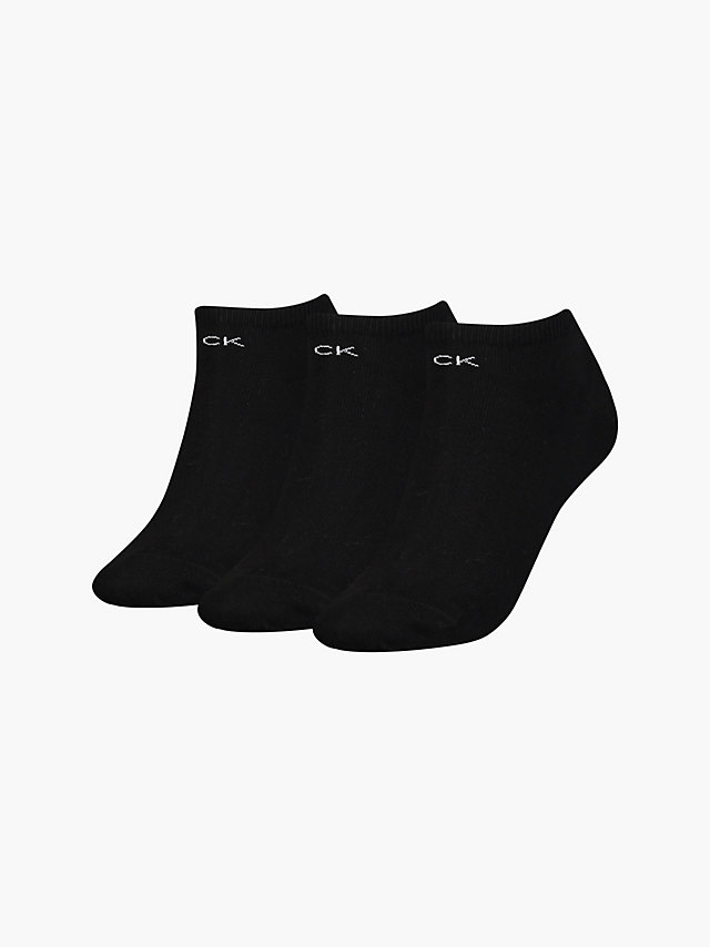 Black 3 Pack Ankle Socks undefined women Calvin Klein