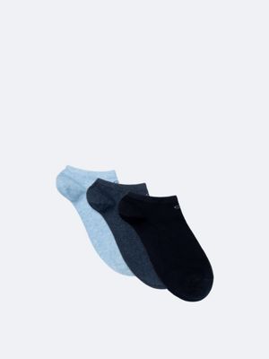 blue 3 pack ankle socks for women calvin klein