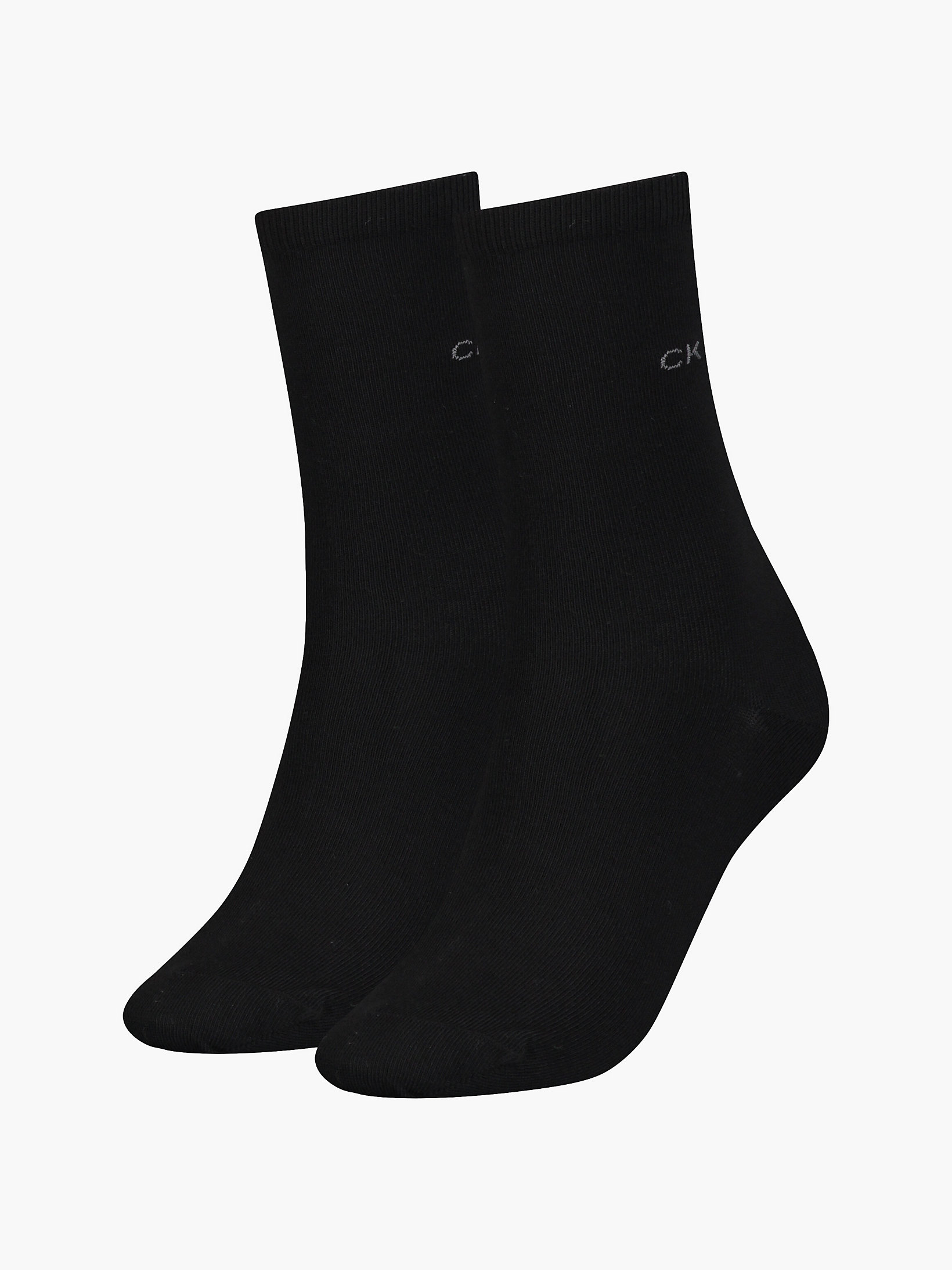 Black 2 Pack Crew Socks undefined women Calvin Klein