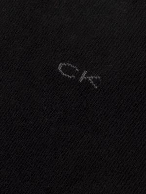 black 3er-pack rolltop-crew-socken aus weich gekämmter baumwolle für damen - calvin klein