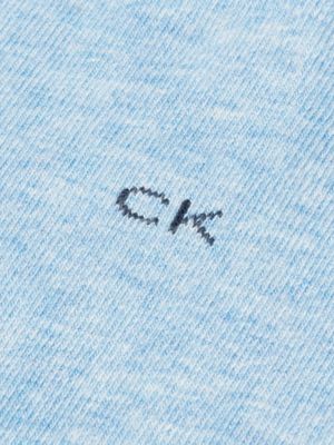 light blue melange 3 pack soft combed cotton rolltop crew socks for women calvin klein