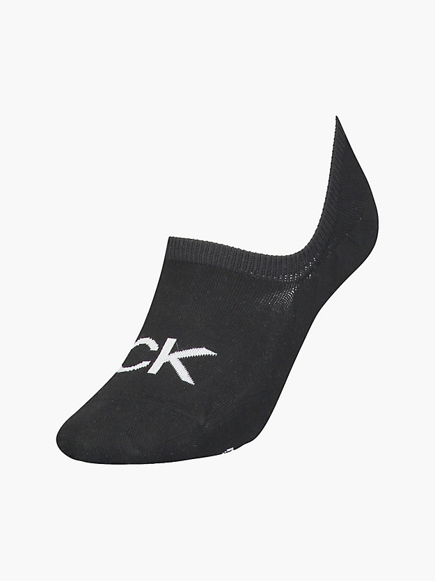 black skarpetki stopki z logo dla kobiety - calvin klein
