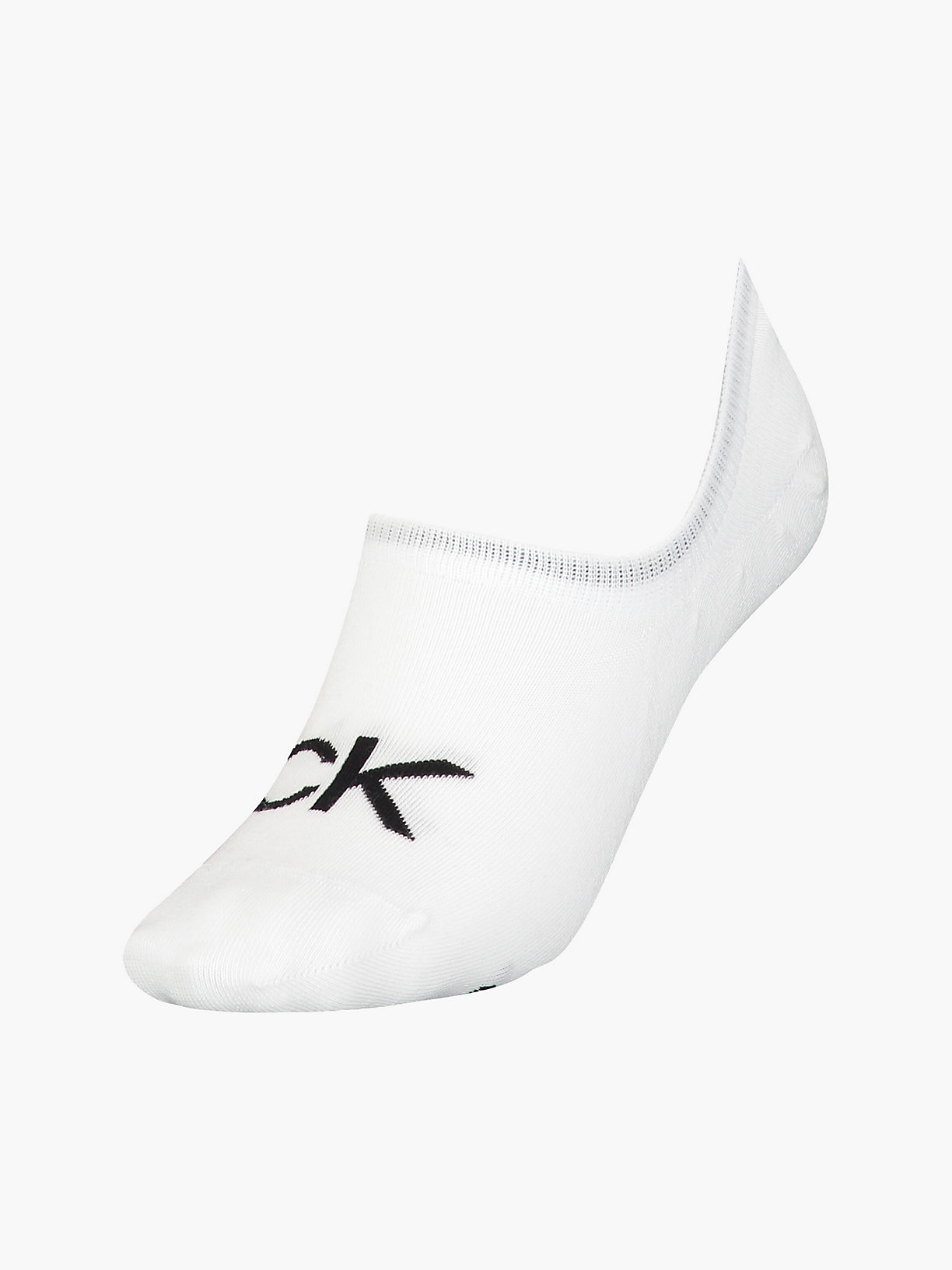 WHITE Logo Invisible Socks for women CALVIN KLEIN