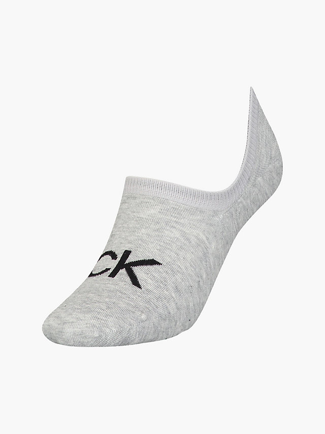 Light Grey Melange Logo Invisible Socks undefined women Calvin Klein