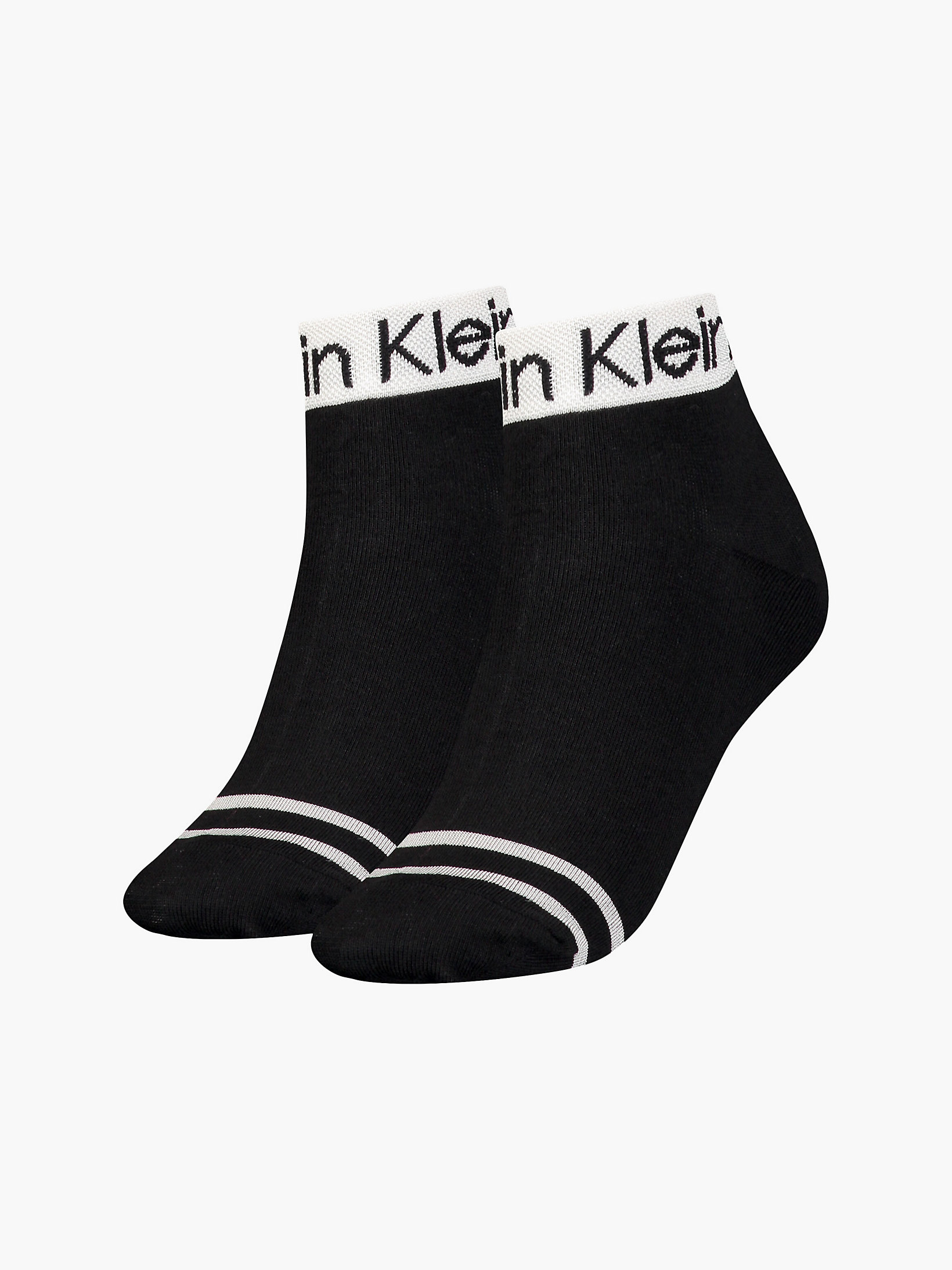 2 Pack Logo Stripe Ankle Socks Calvin Klein® | C701218775001