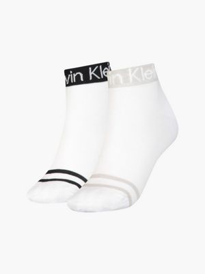 2 Pack Logo Stripe Ankle Socks Calvin Klein® | C701218775002
